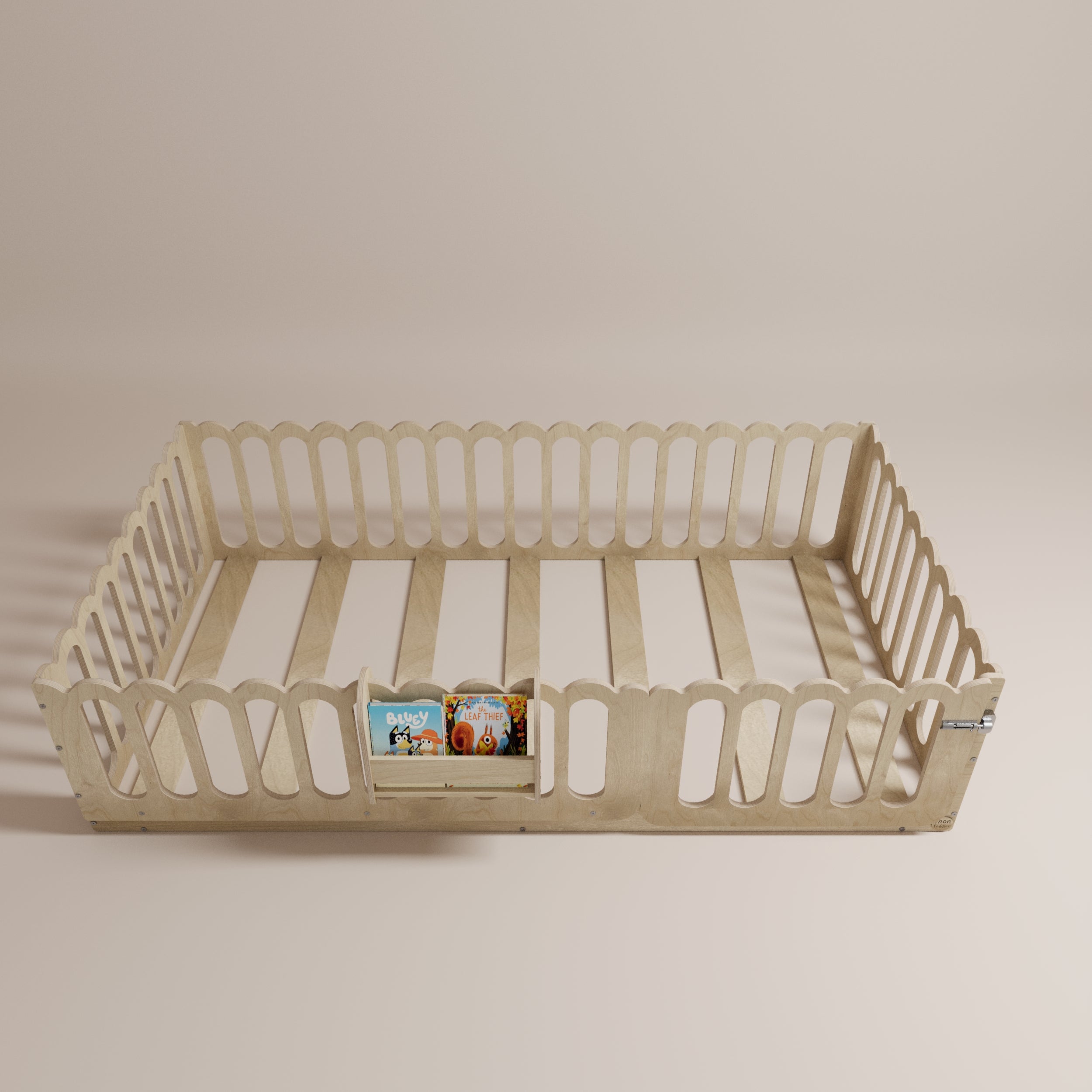 Montessori Floor Bed With Lockable Door - Wave