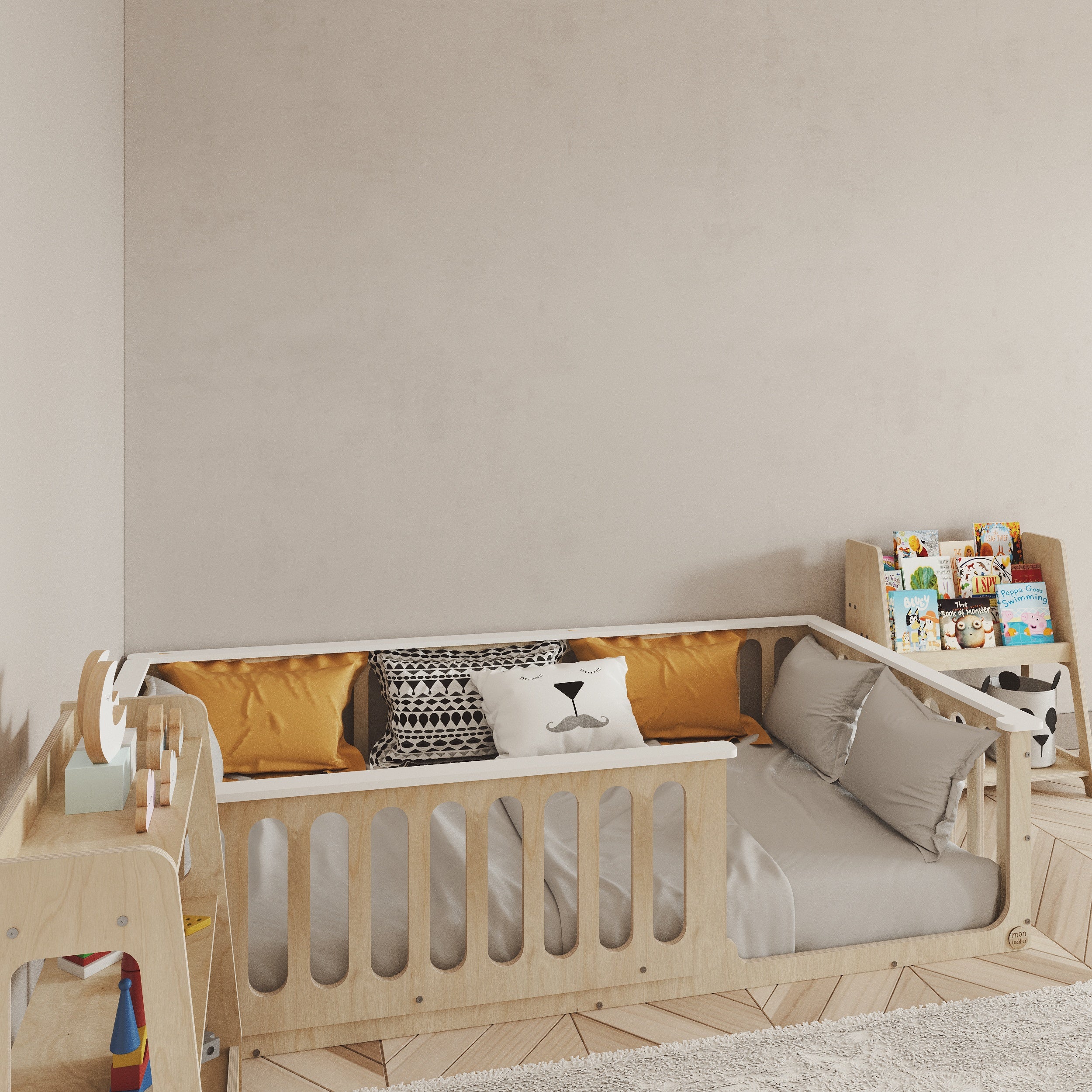 Montessori Floor Bed With Top Edge