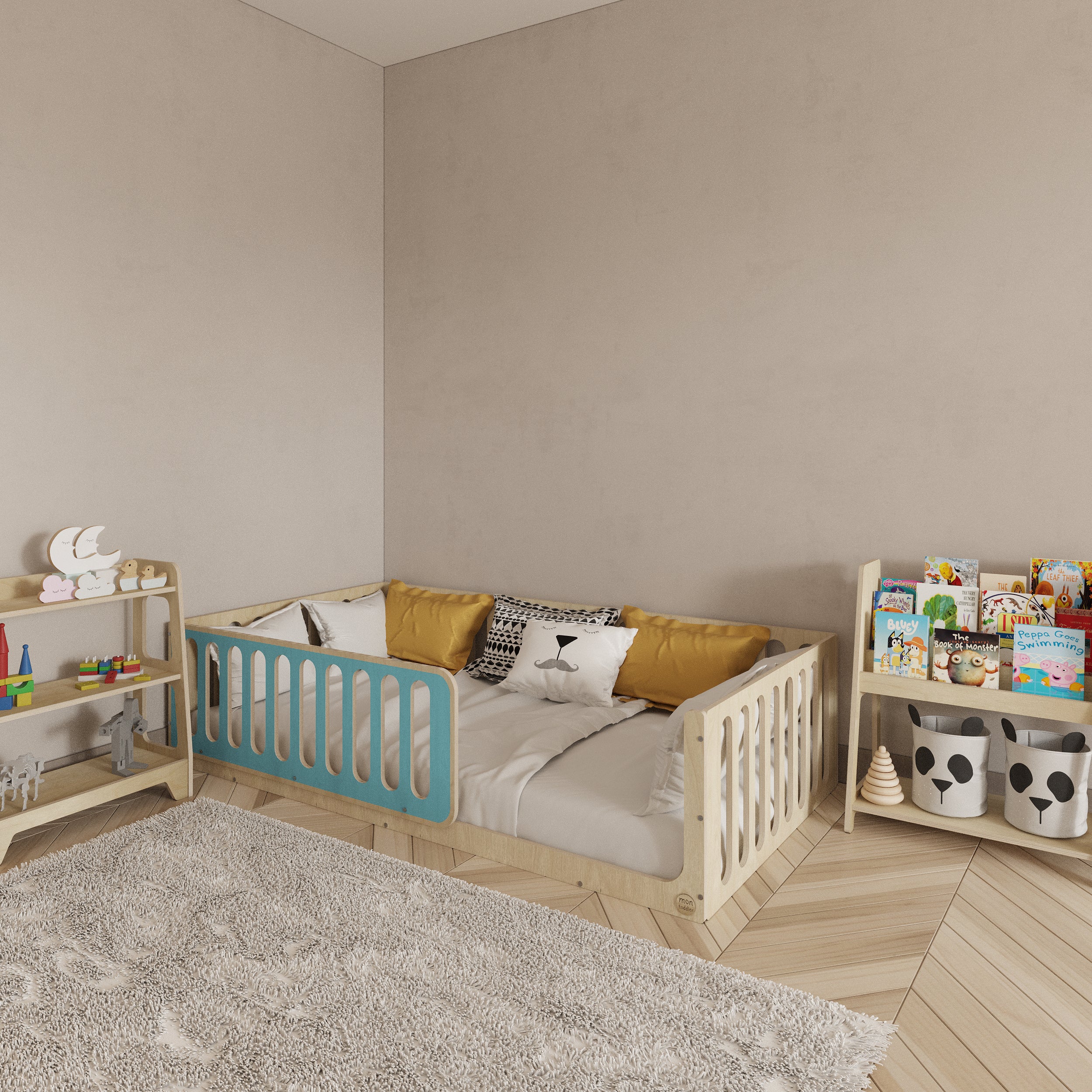 Montessori Blue Floor Bed