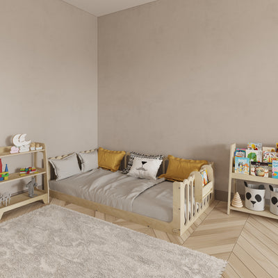 Toddler Bed with Rails - Wave