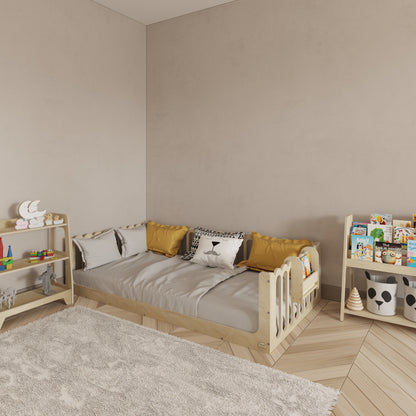 Toddler Bed with Rails - Wave