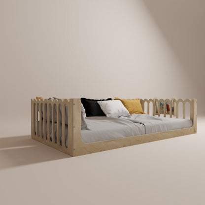 Toddler Bed with Rails - Wave