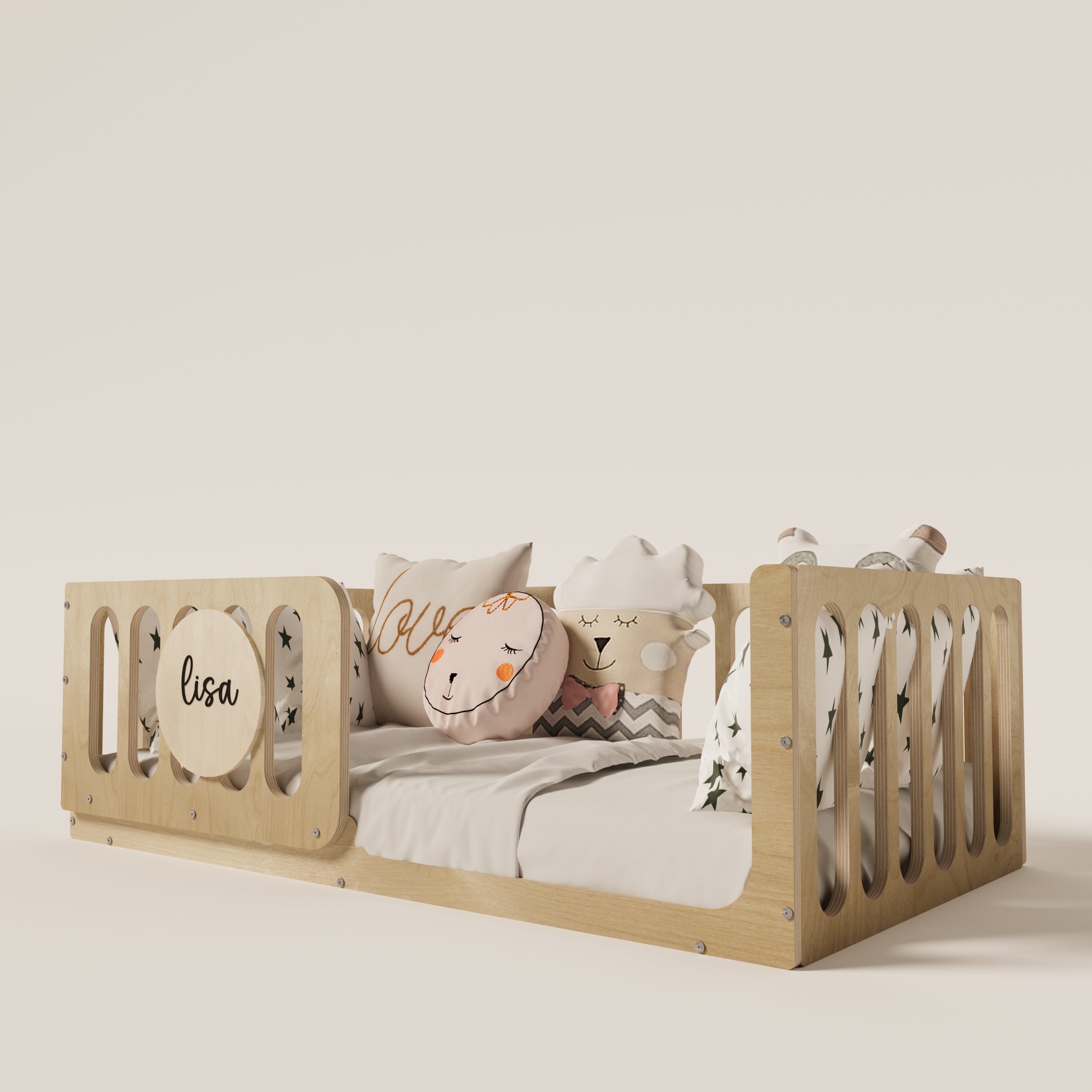 Montessori Floor Crib with Personalization - Montoddler 