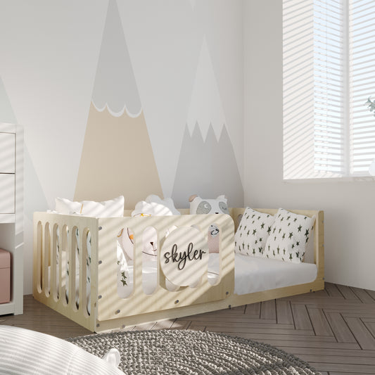 Montessori Floor Crib with Personalization - Montoddler 