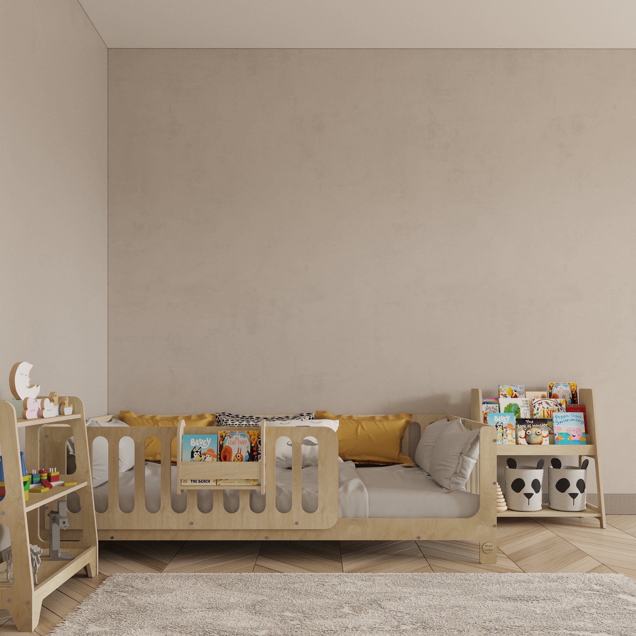 Montessori Bed with Legs and Rails