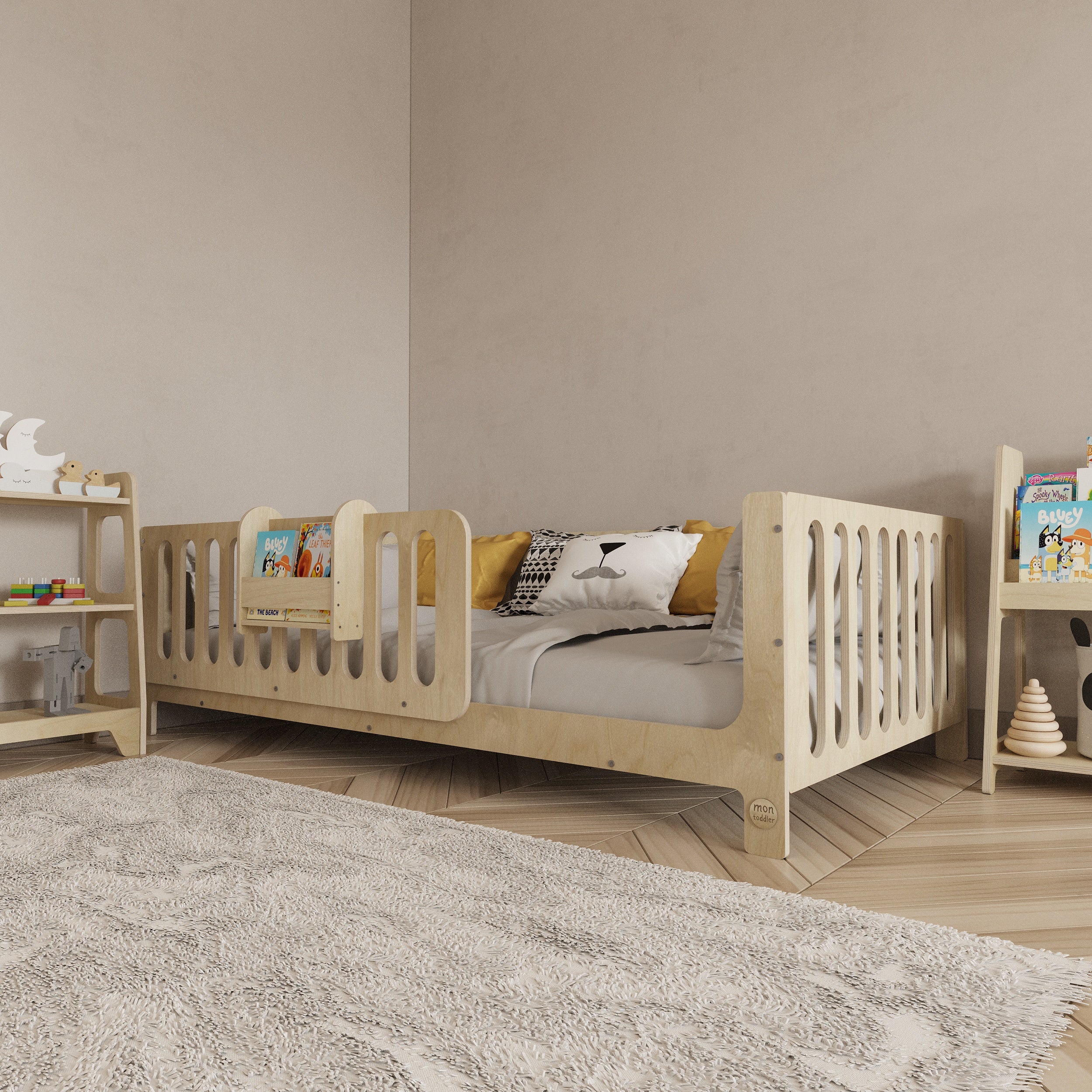 Montessori Bed with Legs and Rails