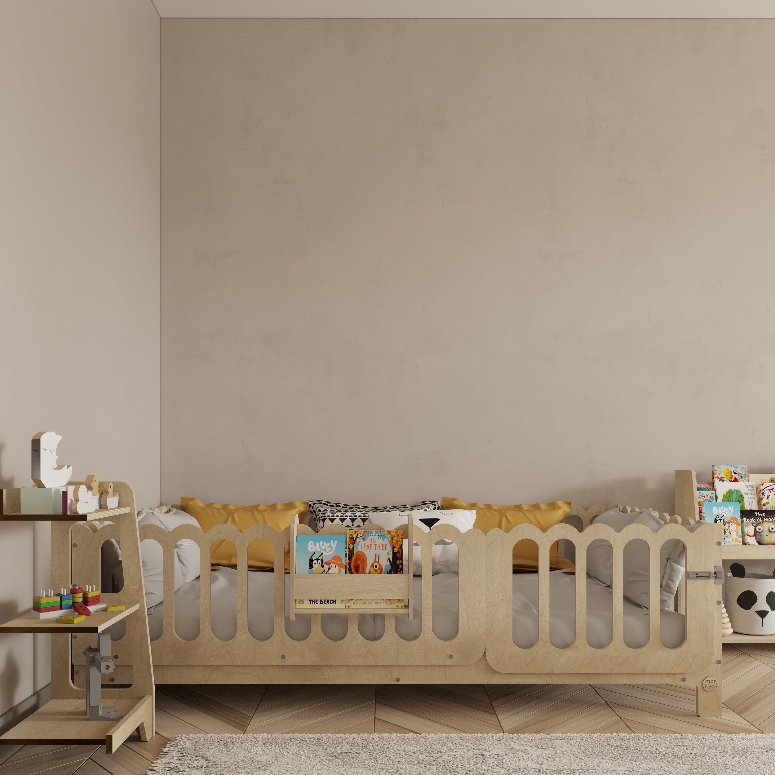 Montessori Bed with Legs - Wave