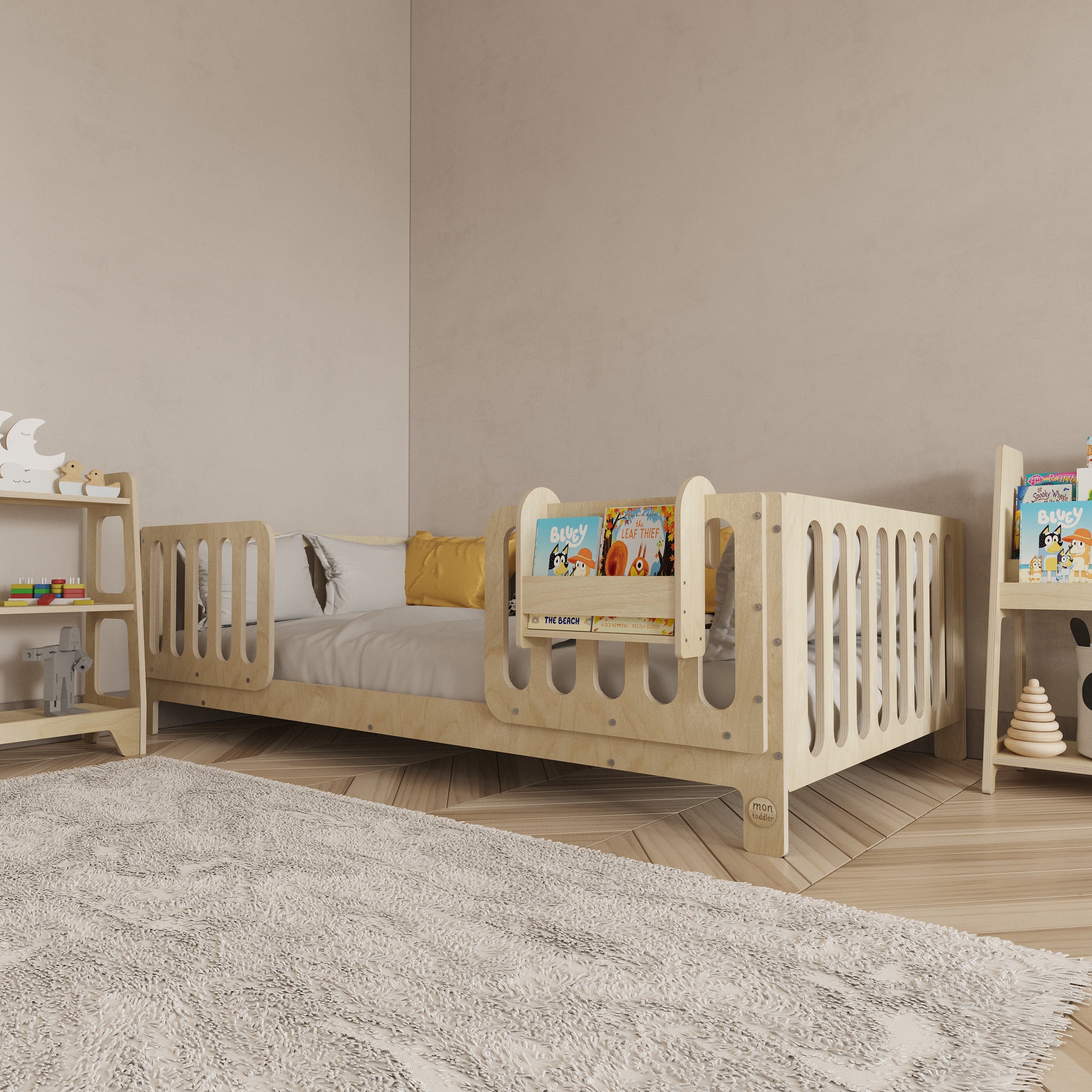 Montessori Bed with Legs and Rails