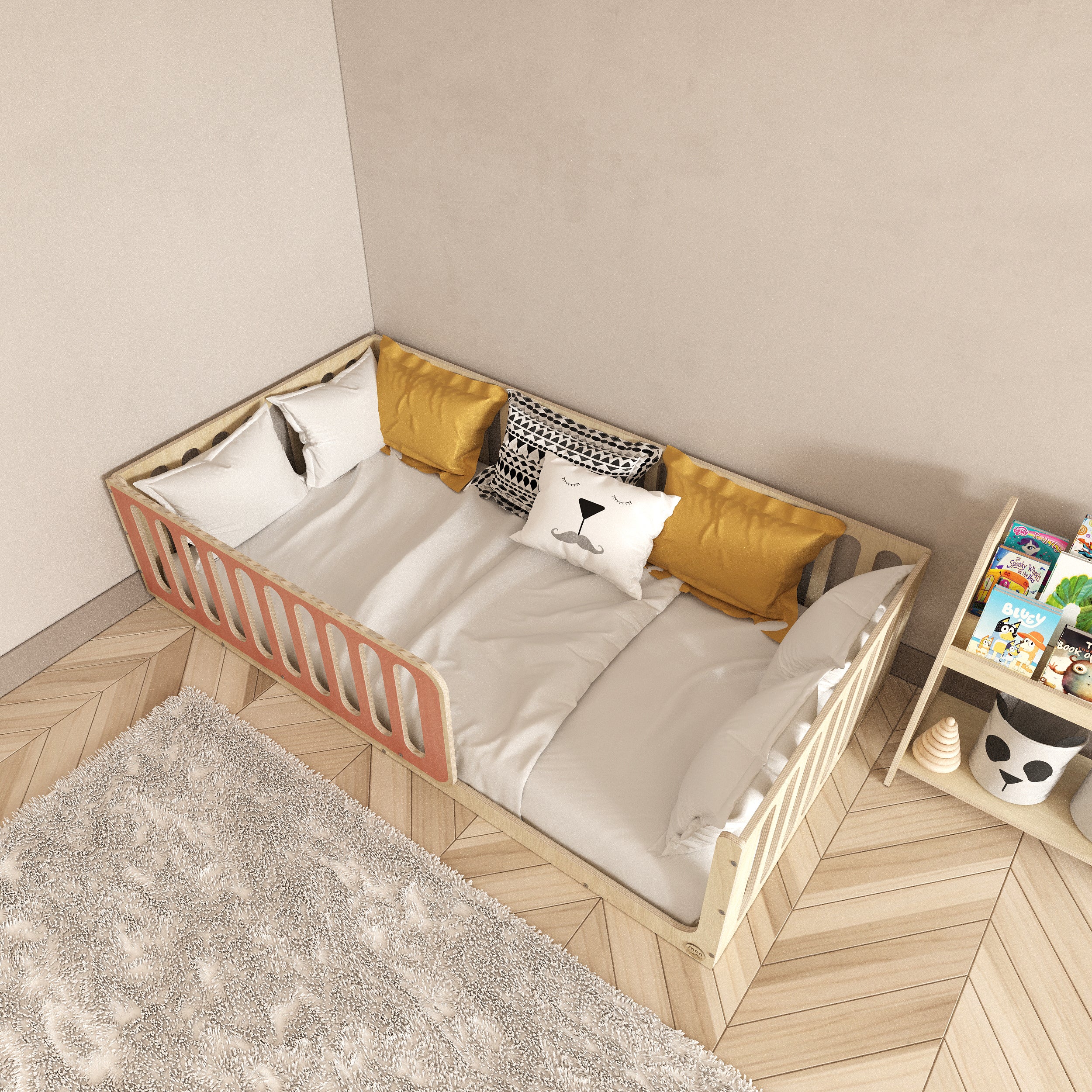 Montessori Pink Floor Bed