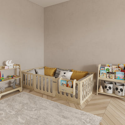 Montessori Floor Bed With Lockable Center Door
